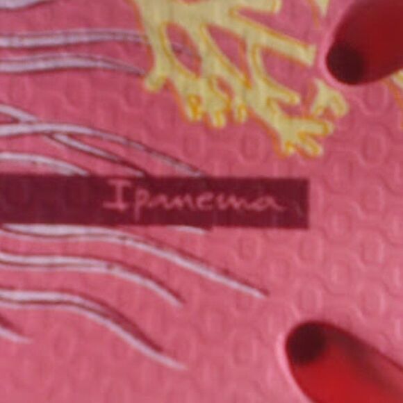 Ipanema Women's Glossy Coral Reef Pink & Red Thongs Sandals Flip Flops size 10 - Picture 9 of 10